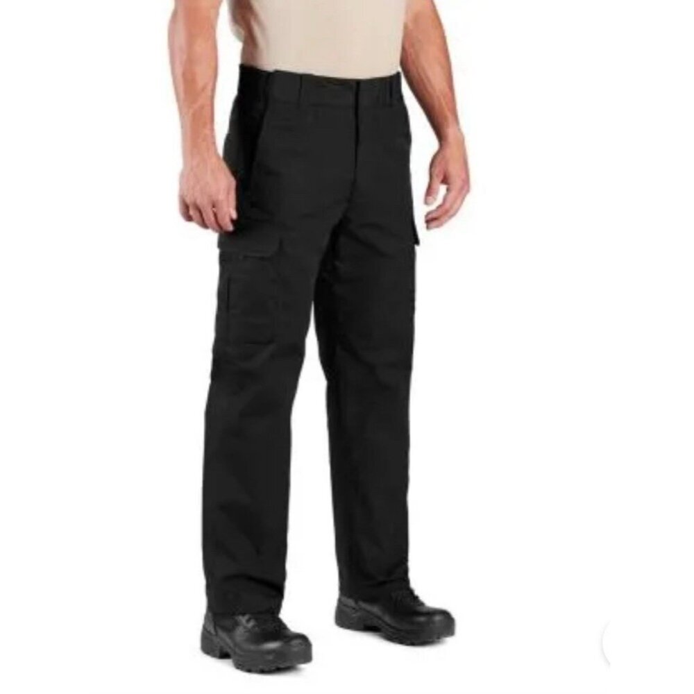 Proper Duty Cargo Pant Men 36/34 Black‎ Workwear Heavy Duty Straight Leg NEW